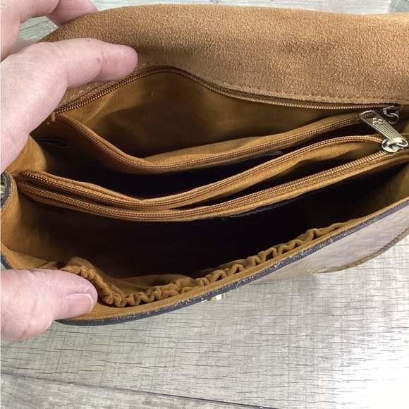 Patricia Nash Brinlee Saddle European  Map Crossbody Bag+ MATCHING COIN PURSE - Picture 5 of 12